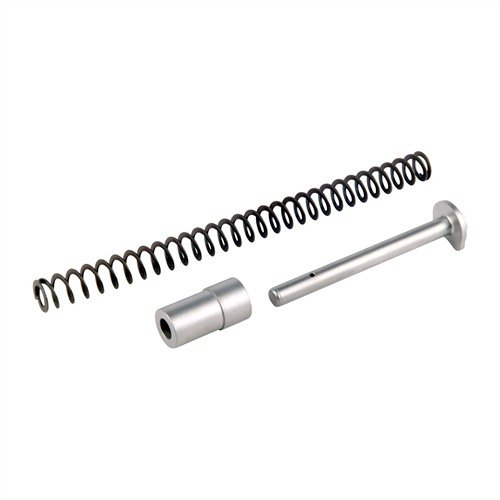 Mejora el ciclo y operación de tu arma con el kit de resorte de retroceso Flat Wire de Wilson Combat, que incluye un guía de acero inoxidable y resortes de larga duración.