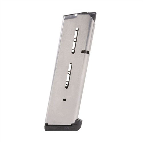 Los cargadores de acero inoxidable 47 Series .45 ACP para 1911 ofrecen alimentación confiable, fácil limpieza y resistencia a la corrosión con un diseño preciso.